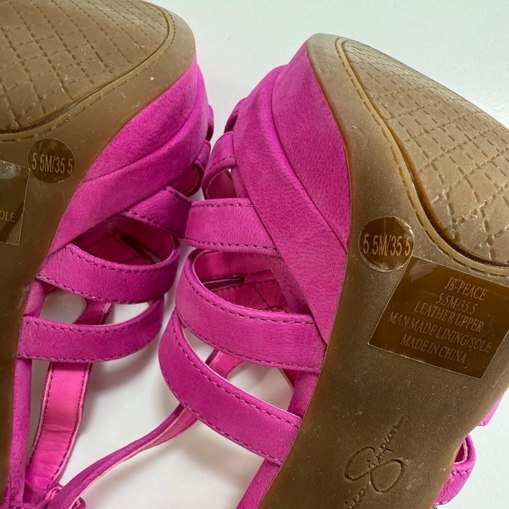 Jessica Simpson Pink Strappy Heels - Picture 6 of 7